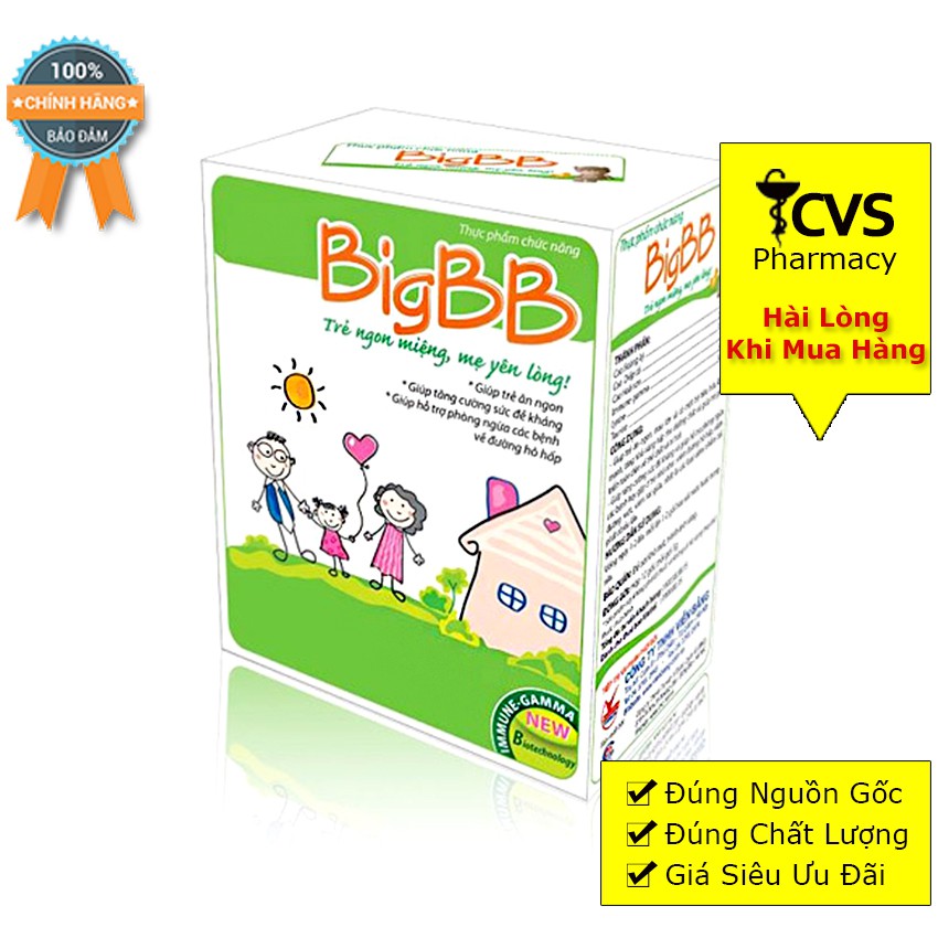 Cốm Big BB Xanh - Giúp Trẻ Ăn Ngon Giảm Tái Phát Viêm Đường hô hấp Bigbb