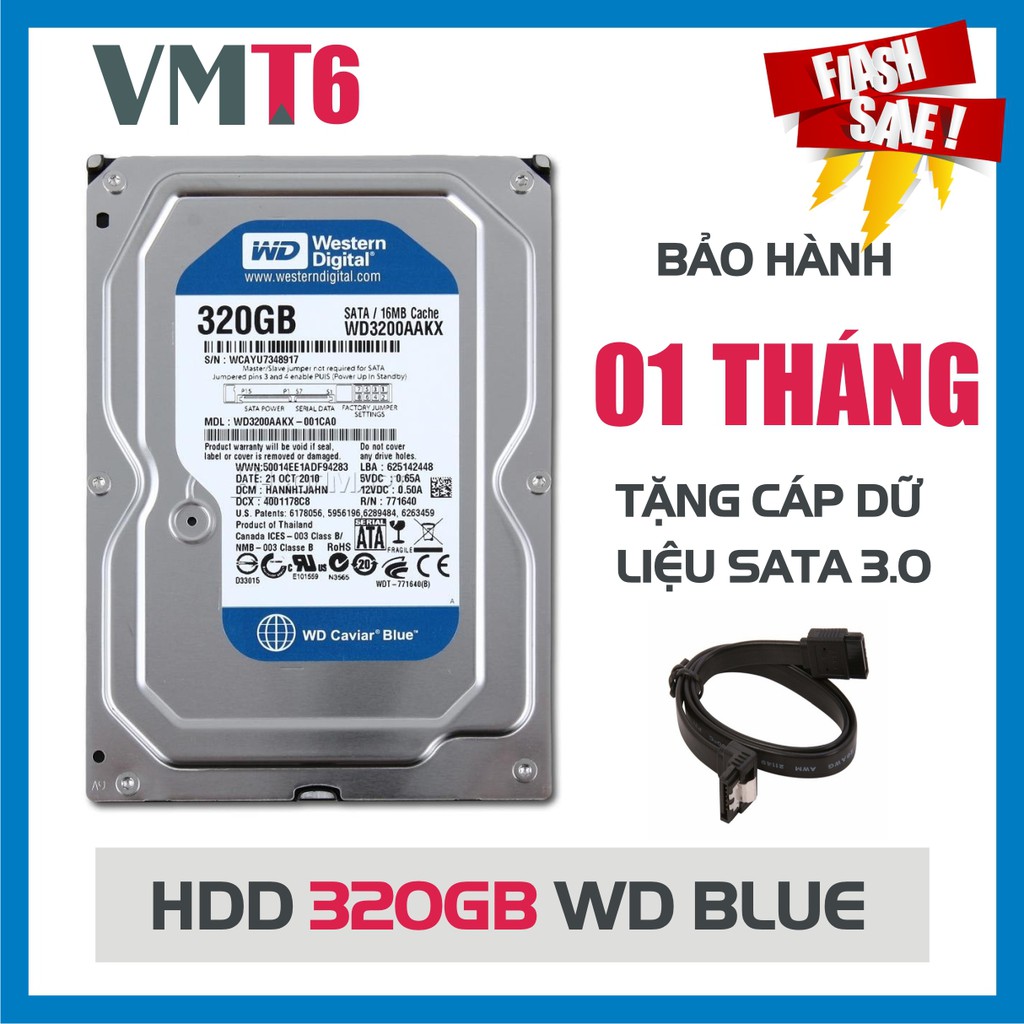 Ổ cứng HDD WD 320GB Western Digital - Bảo hành 01 tháng ! | WebRaoVat - webraovat.net.vn