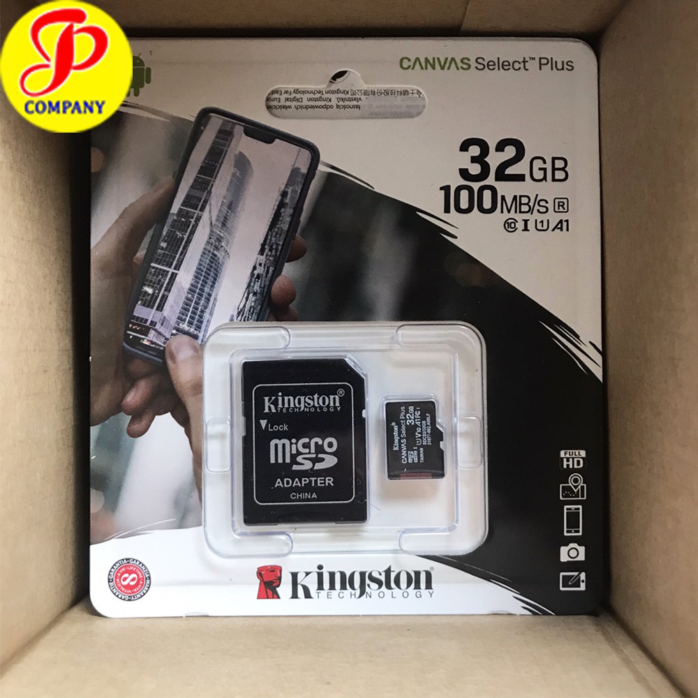Thẻ nhớ MicroSD Kingston Canvas Select Plus 32GB, 64GB, 128GB  Class 10 - Bảo Hành 5 Năm - Chính Hãng