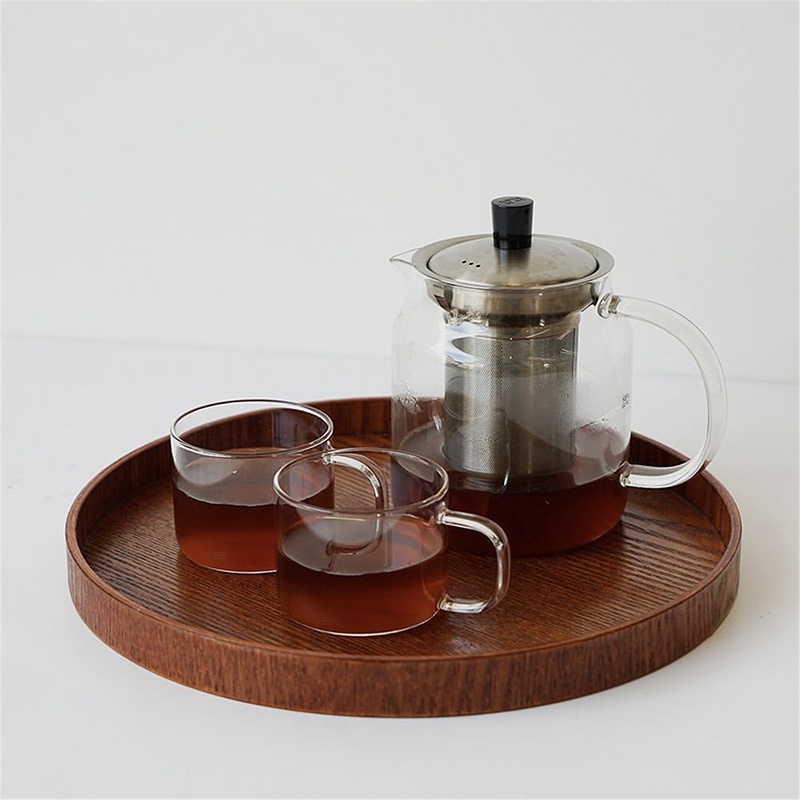 Khay gỗ màu trơn dùng để đựng thức ăn/ trái cây/ trang trí/ đạo cụ chụp ảnh tiện dụng cho nhà bếp