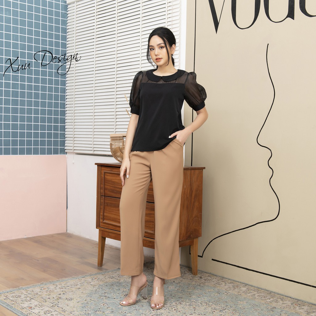 Quần culottes ống rộng XUU, chất liệu tuyết mưa đủ size - QA05