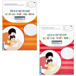 Combo 2 Vở Ô Ly Tập Tô Chữ Cái Viết Thường [ Dành Cho Bé Chuẩn Bị Vào Lớp 1 ]