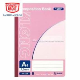 Sổ may KLONG 120tr A4, MS: 308