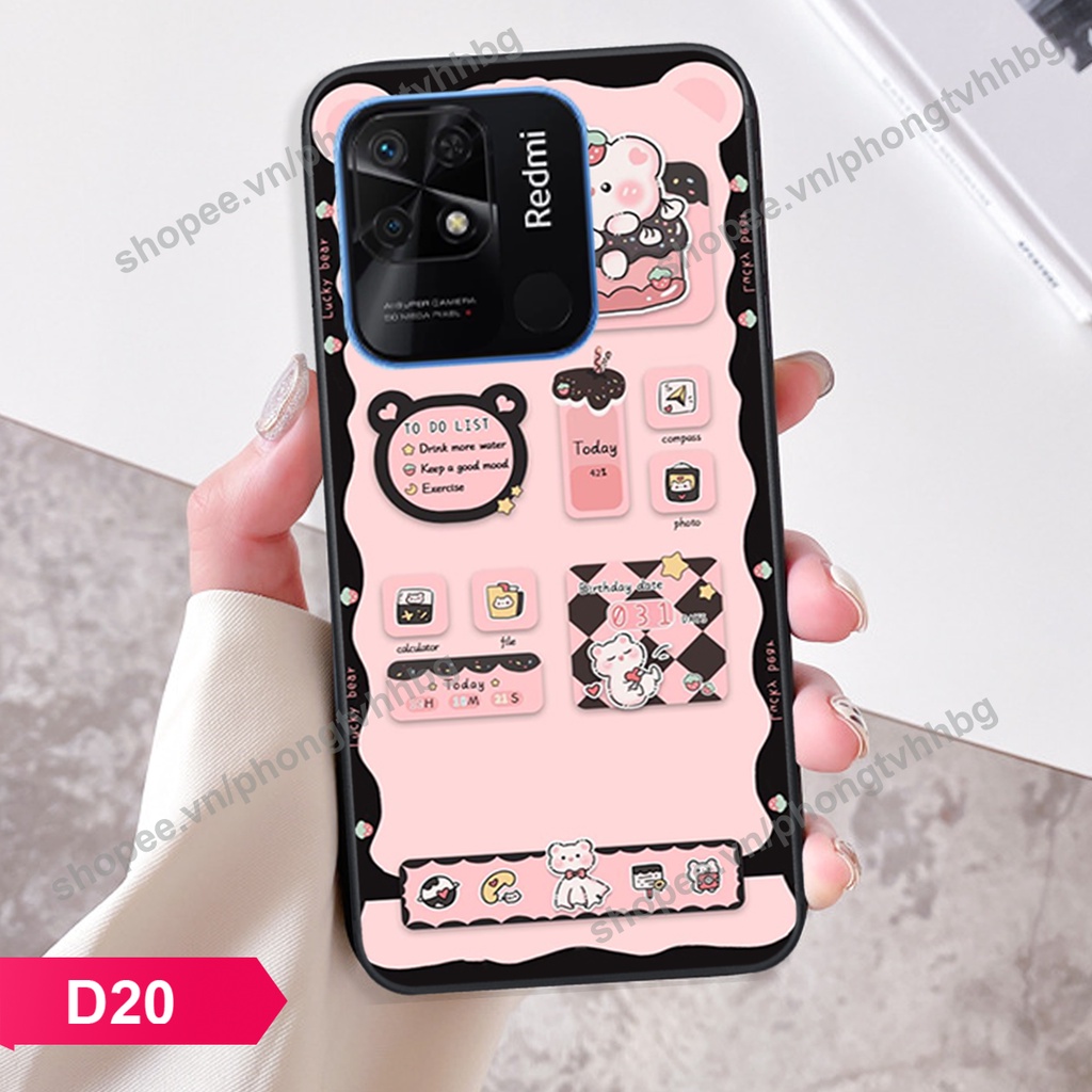 Ốp lưng Xiaomi Redmi 9C / Redmi 10c gấu,thỏ trắng , đồng hồ dễ thương cute cực đẹp