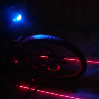 Đèn Xe Đạp Chiếu Hậu - Đèn Led 7 Chế Độ Và Laser 2 Chế Độ