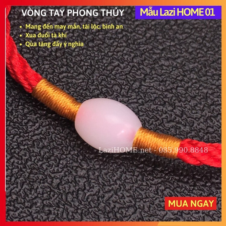 [MUA 1 ĐƯỢC 2] Vòng tay phong thủy, vong tay phong thuy Lazi HOME - Tụ vượng khí, mang lại may mắn, tài lộc, bình an