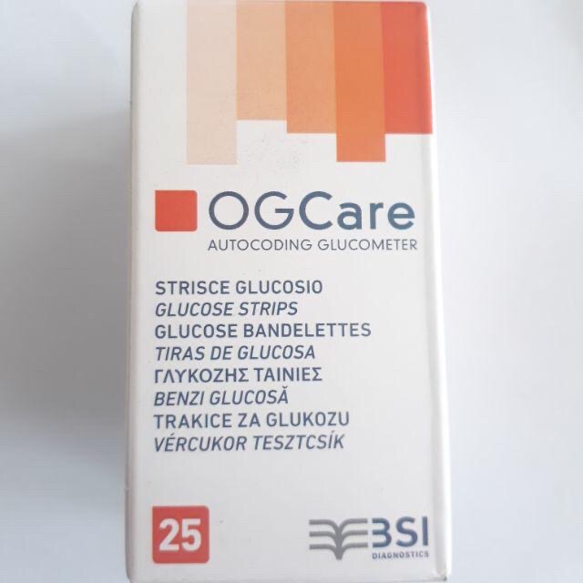 Que thử đường huyết OG CARE ( Hộp 25 que )