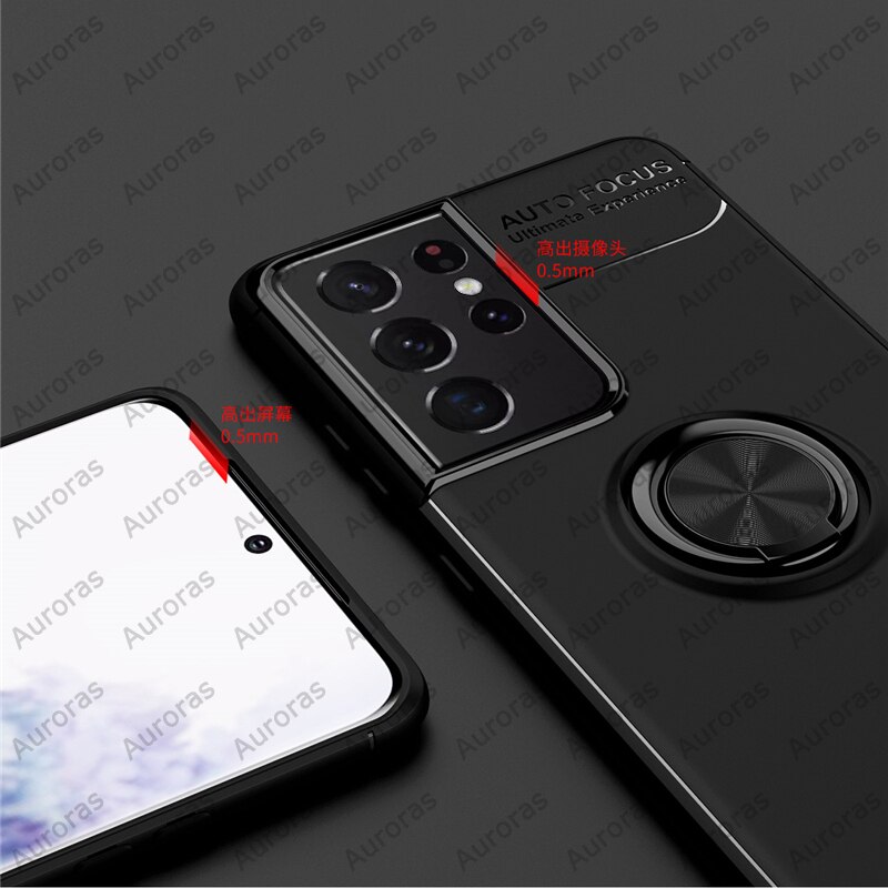 Ốp lưng khung silicone da cho Samsung Galaxy S21 Ultra 5G S21+ S21 Plus