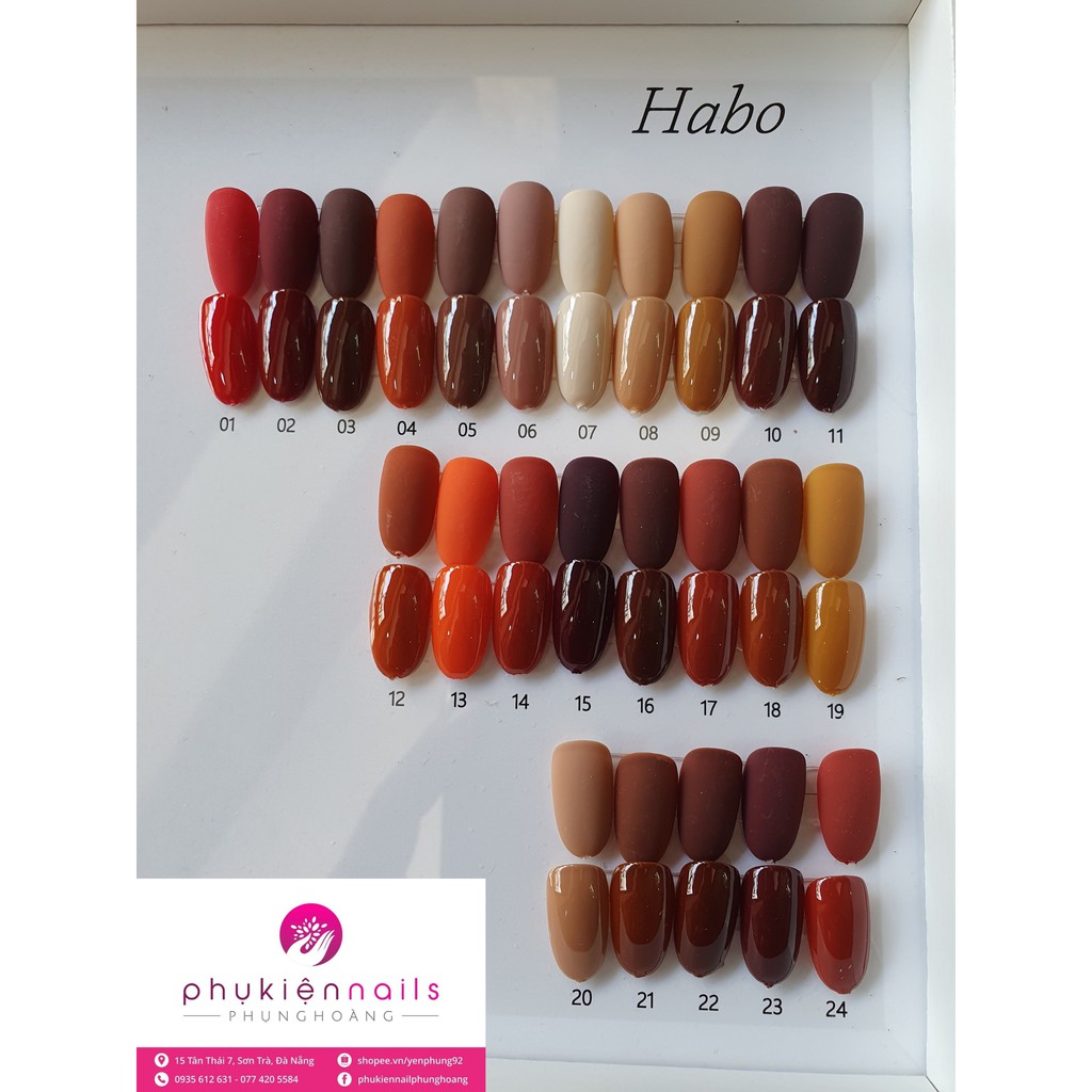 Set Sơn Gel HaBo 24 Màu Mới Nhất