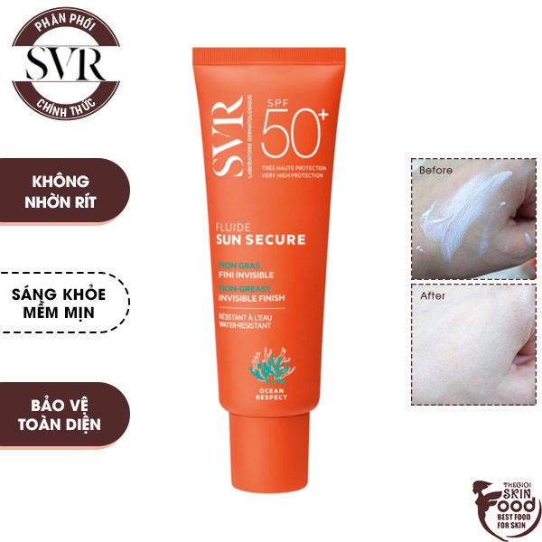 Kem Chống Nắng Trong Suốt Và Không Gây Nhờn Da SVR Sun Secure Fluide SPF50+ 50ml