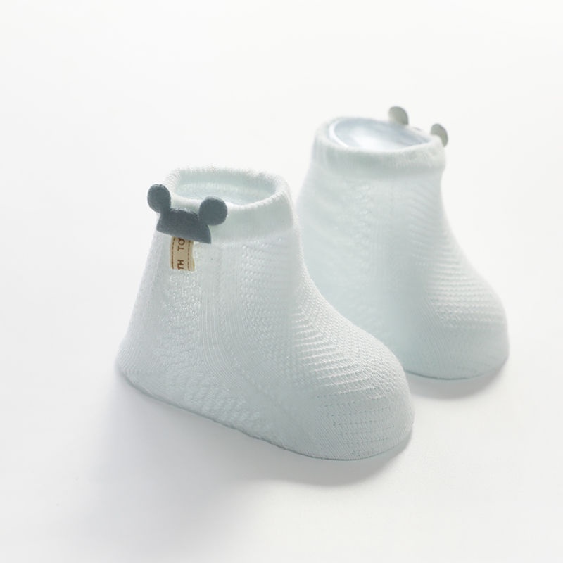 Vớ Cotton Cổ Ngắn Phối Lưới Thoáng Khí Thời Trang Xuân Hè Cho Bé