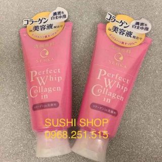 Sữa rửa mặt Senka Perfect Whip Collagen in – Shiseido Nhật Bản