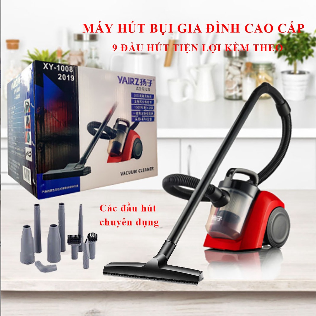 Máy hút bụi gia đình cầm tay nhiều đầu hút tiện lợi, công suất lớn 1000W, lực hút khoẻ bảo hành 2 năm đồ gia dụng MUMKID | BigBuy360 - bigbuy360.vn