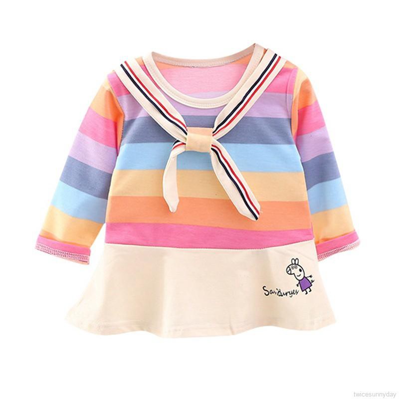 Áo nỉ tay dài cổ tròn thời trang cho bé gái