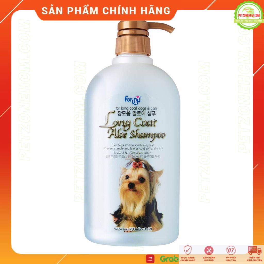 Dầu Gội Nha Đam ForCans Hàn Quốc  ⚜ FREESHIP ⚜ Long coat Aloe Shampoo CHAI 750ML cho chó mèo lông dài - petzonehcm