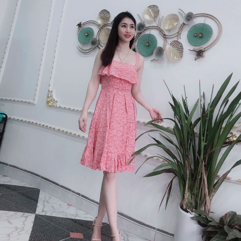 Đầm nữ hai dây đuôi cá chất liệu lụa Nhật cao cấp siêu mát siêu mịn | BigBuy360 - bigbuy360.vn