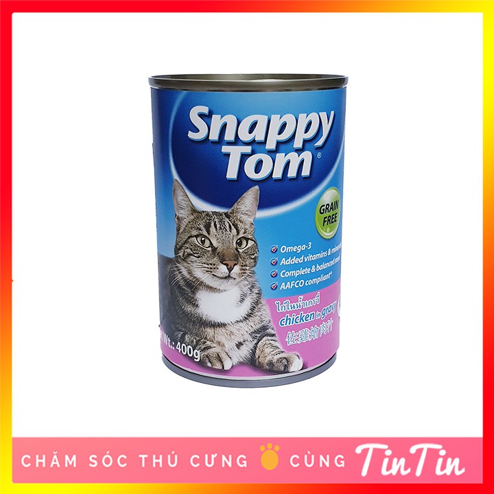 Pate Lon Cho Mèo Lớn Snappy Tom - Lon 400g Gram