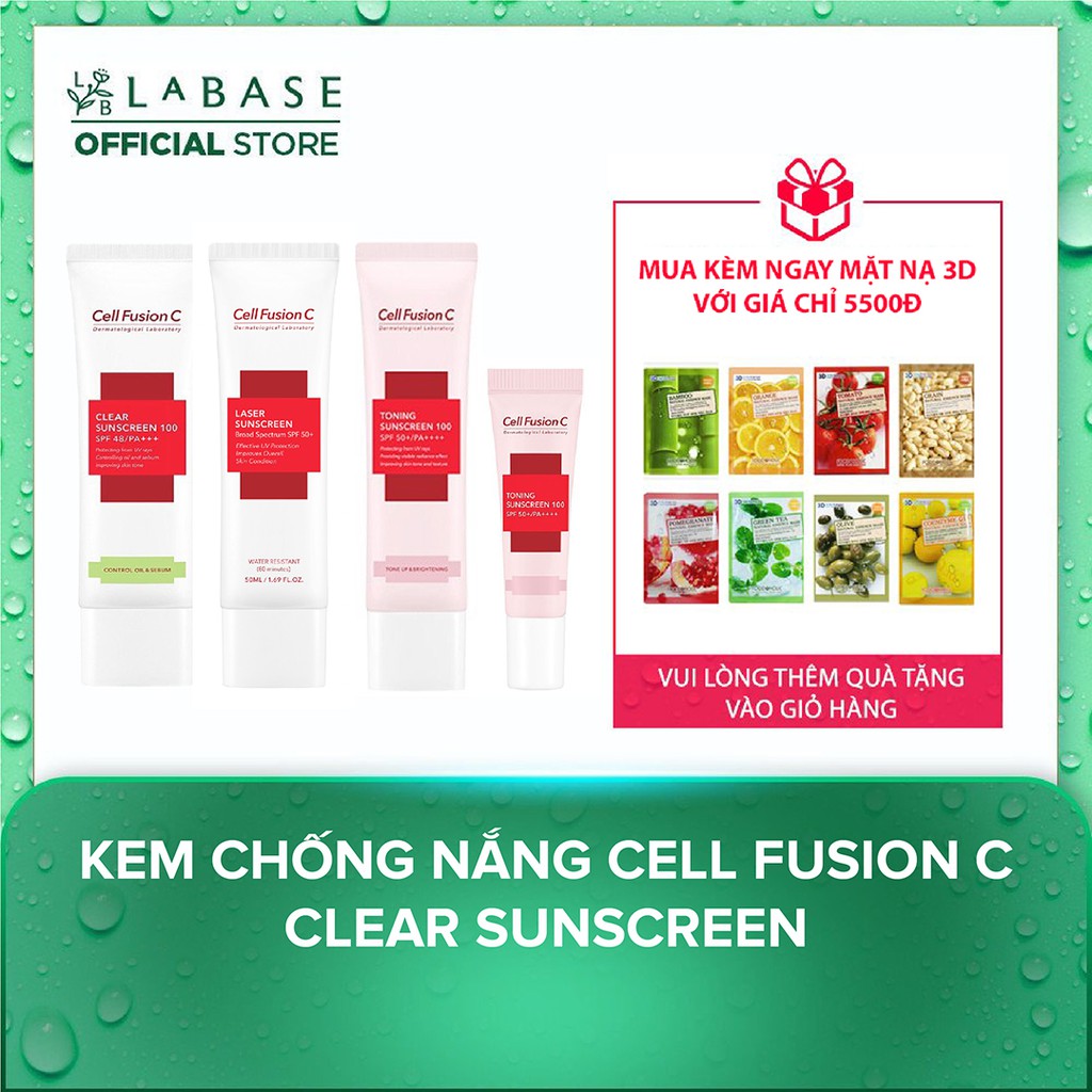 Kem Chống Nắng Cell Fusion C - Kcn Cell Fushion Clear Sunscreen 50ml