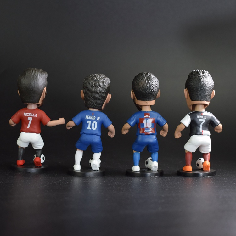 Mô hình tượng cầu thủ 10cm Ronaldo Messi Neymar trang trí quà tặng sưu tầm thể thao