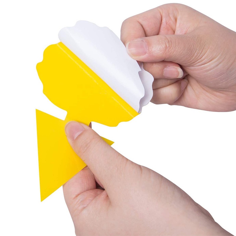 2/5/10Pcs Pack Double Sided Thicken Mosquito Viscosity Board / Home Balcony Garden Yellow Environmental Friendly Physical Plastic Lure Insect Sticky Plates