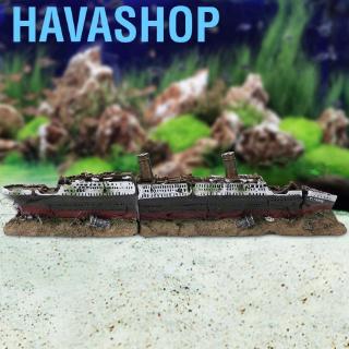 Mô hình tàu Titanic dùng trang trí bể cá độc đáo