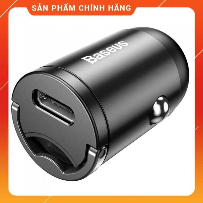 Bộ Tẩu củ sạc nhanh đa năng 30W cổng Type-C PD và cáp sạc nhanh 18W USB-C to Lightning cho xe hơi / xe ô tô hiệu Baseus