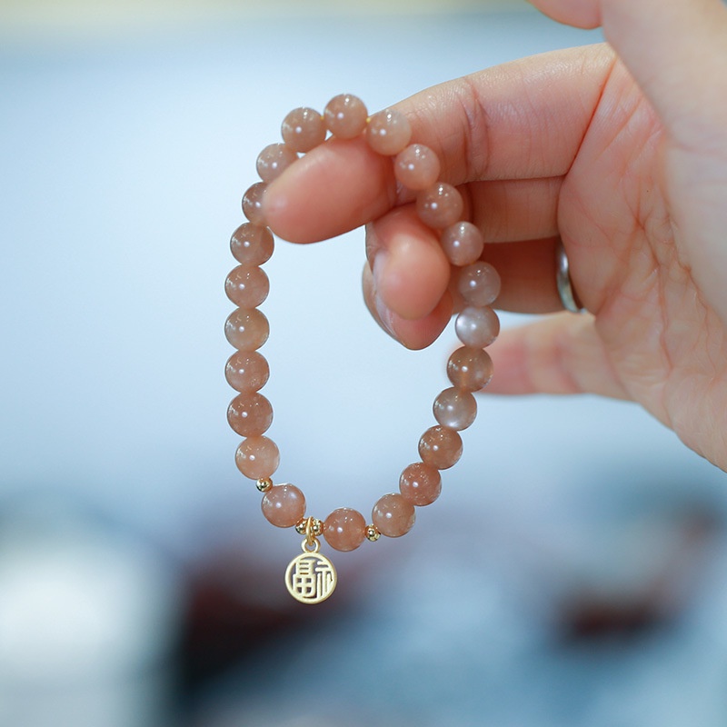 Hàng Mới Về [Hàng Mới Về] Vòng Đeo Tay May Mắn Dạng Vòng Tròn Nhỏ Tươi Mới Phong Cách Mori Cho Nữ