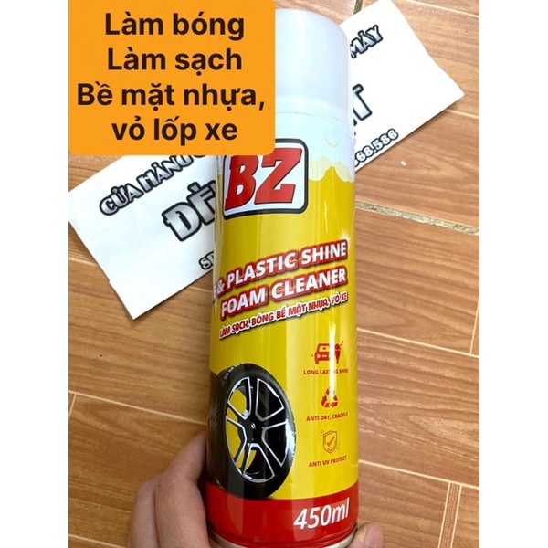 [CÓ VIDEO] Dung dịch xịt làm bóng và phục hồi nhựa nhám, lốp và yên xe BZ - chính hãng - mùi thơm dịu - Đèn xe Việt