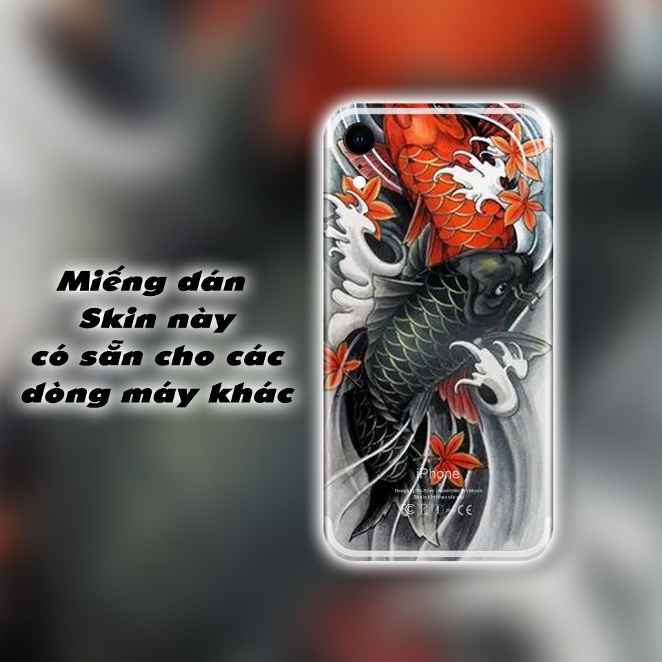 Miếng dán skin hình Cá chép (Mã: CHR008) cho iPhone 5/6/6Plus/7/7Plus/X/XS max/11/11 Pro/11Pro max