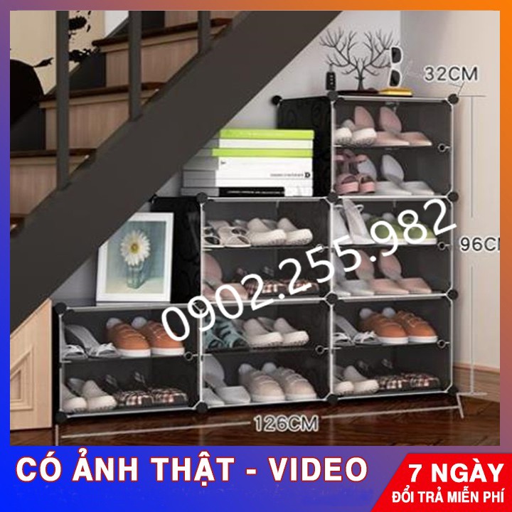 [MẪU ĐỘC ] - TỦ ĐỰNG GIÀY DÉP KIỂU MỚI HÌNH BẬC THANG ĐỂ ĐƯỢC DIỆN TÍCH NHỎ, GẦM CẦU THANG Ô (chia ô) KÍCH THƯỚC  CAO TỪ