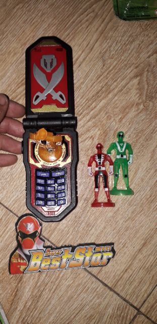 Mô hình điện thoại 3 siêu nhân gao hải tặc có nhạc và đèn led kèm pin