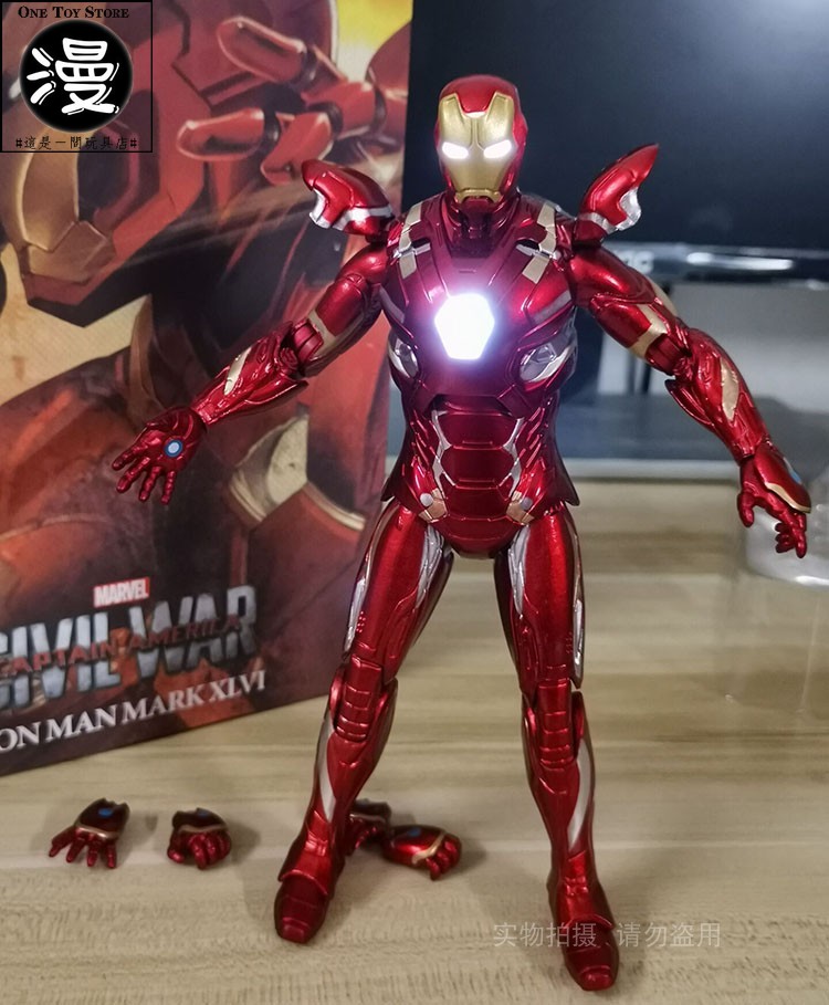 Mô Hình Nhân Vật Iron Man Mk46 Phát Sáng Độc Đáo