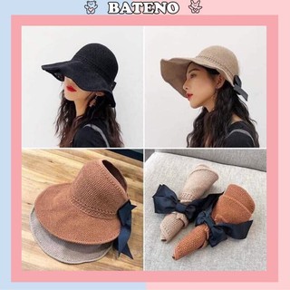 Mũ Cói Mềm Hở Chóp Nơ Sau Siêu Xinh MC11 Hot Nhất Hiện Nay