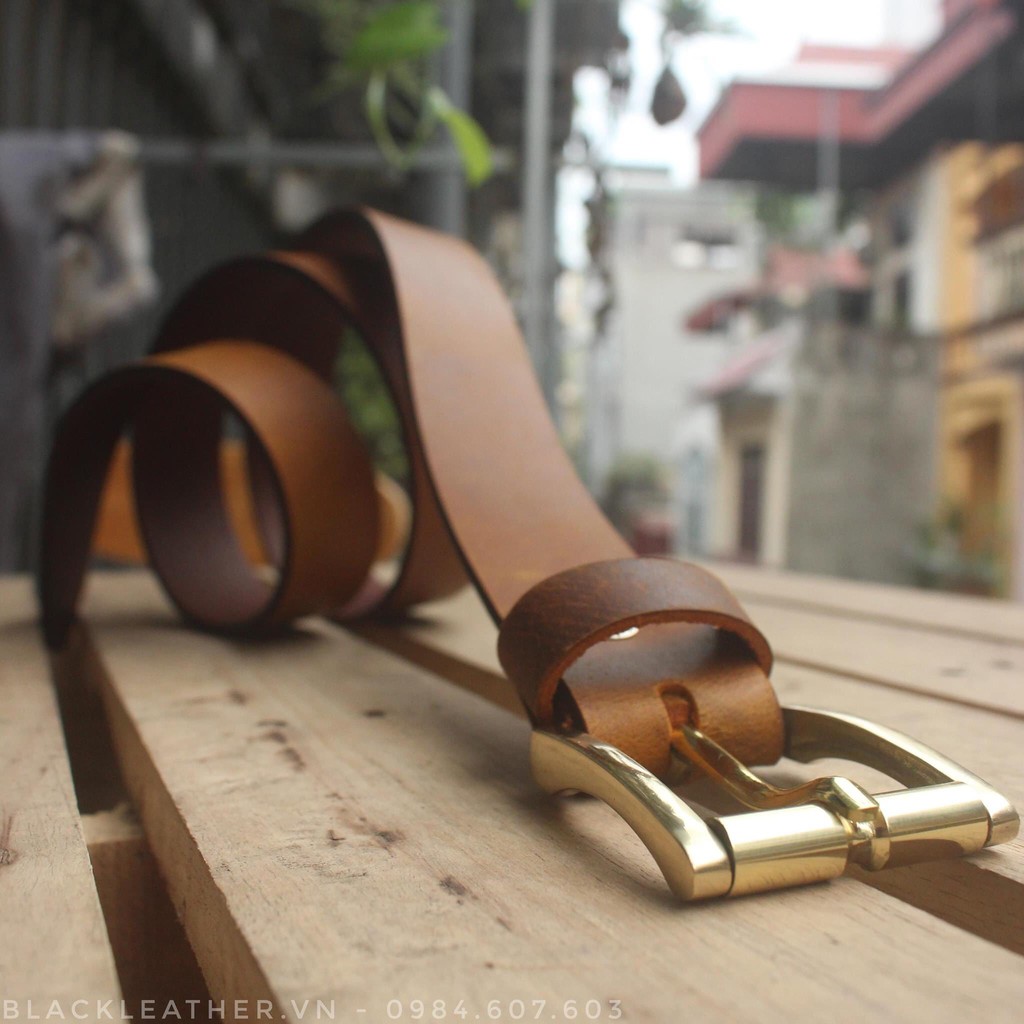 Thắt lưng da bò sáp nguyên tấm cao cấp