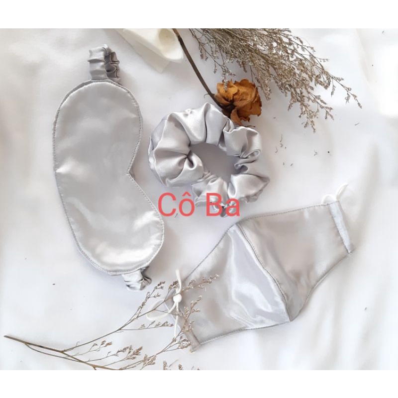 Che mắt ngủ vải lụa Tiệm may Cô Ba