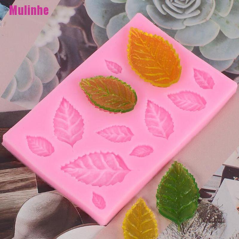 Khuôn Silicone Tạo Hình Chiếc Lá Trang Trí Bánh DIY