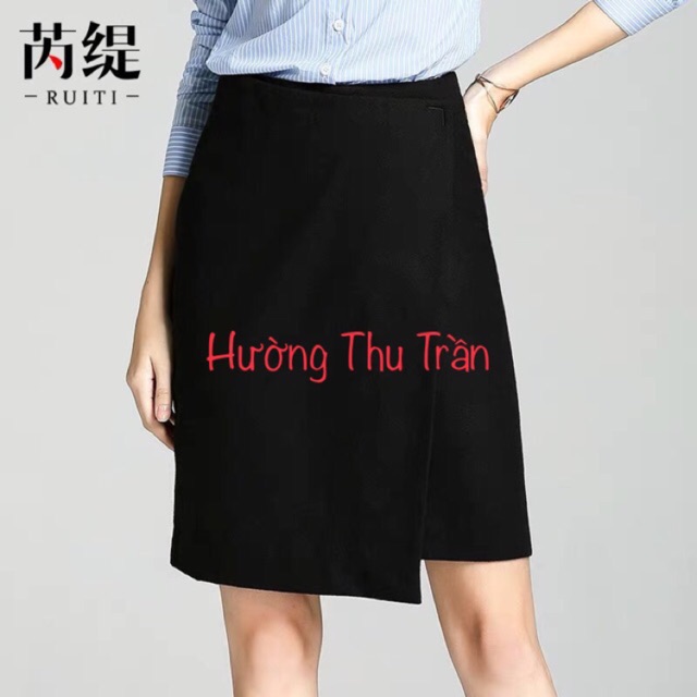 Chân váy công sở đắp tà chéo thời trang | BigBuy360 - bigbuy360.vn