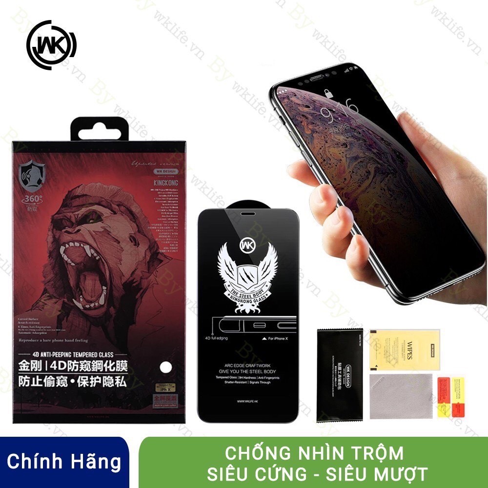 Cường Lực Chống Nhìn Trộm iPhone KingKong  - Cường Lực Kingkhong Full Box Chính Hãng - TC Store