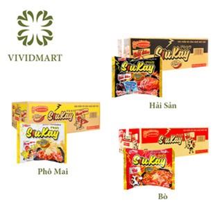 MÌ SIUKAY VỊ HẢI SẢN / SIUKAY GÀ CAY PHOMAI / SIUKAY BÒ - THÙNG 24 GÓI SIU KAY - ACECOOK ĂN SIÊU CAY