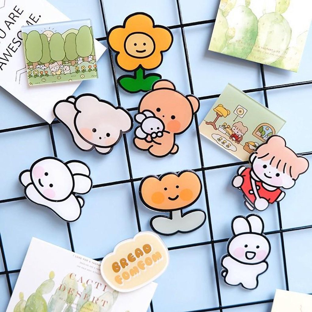 Pin mini, Stick trang trí áo , Phụ Kiện dễ thương, khuy cài balo , huy hiệu MN02