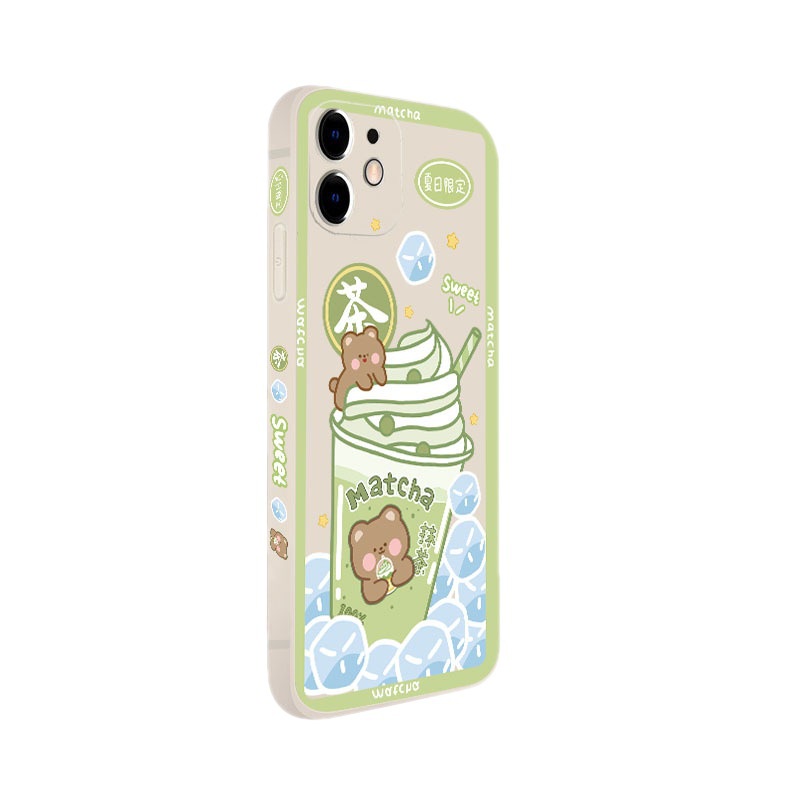 Ốp lưng Gấu Matcha cho iphone 7plus/8plus/x/xs/xs max/11/11pro max/12/12pro max.