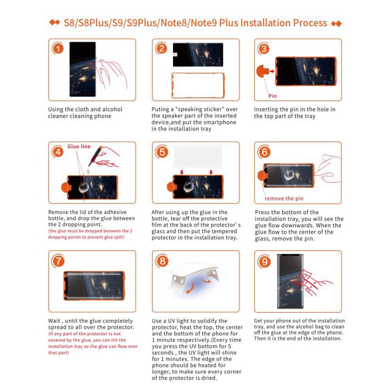 Kính cường lực keo uv dành cho Huawei P60 P50 P40 P30 Mate 60 50 40 30 20 Pro Plus