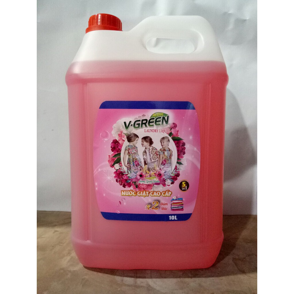 CAN TOÀN CAN 10 LÍT NƯỚC GIẶT VGREEN AN TOÀN