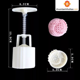 Khuôn trung thu 50g 1 mặt cá chép