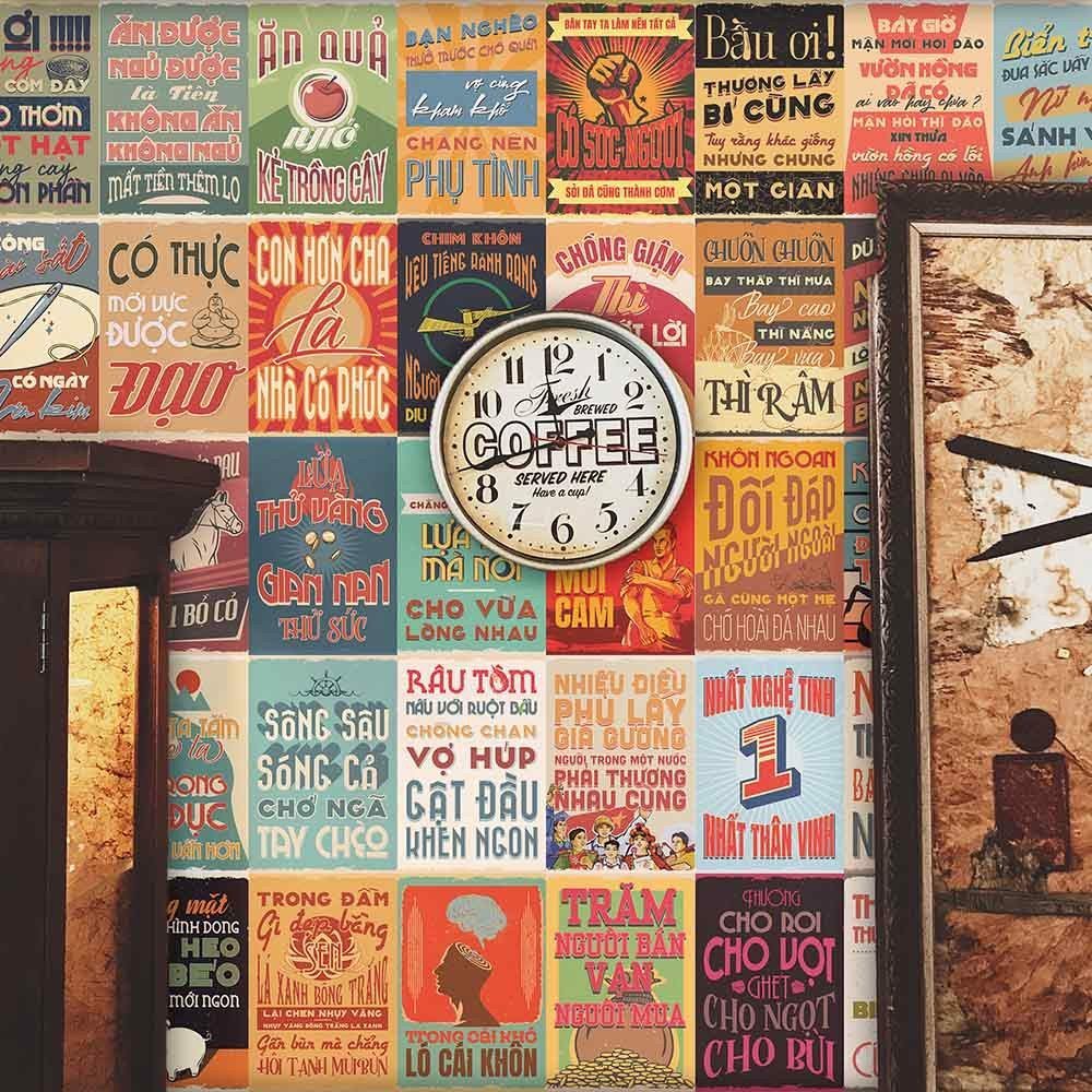 POSTER decal tranh decor dán tường Ca Dao Tục Ngữ khổ A4 1023