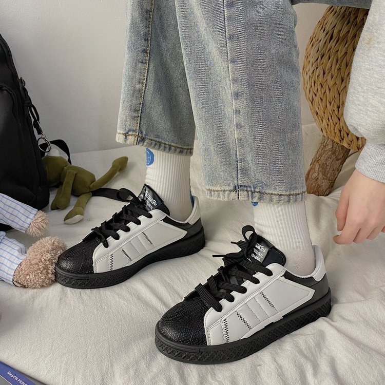 [ Mã 66CBSALE giảm 30K đơn 200K] Giày Thể Thao Bằng Da Pu Thời Trang Hàn Quốc Dành Cho Bạn Nữ | BigBuy360 - bigbuy360.vn