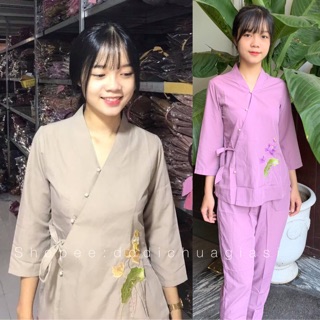 Đồ Lam Đi Chùa # Sen Nơ # Quần Áo Nữ # Đồ Bộ Nữ