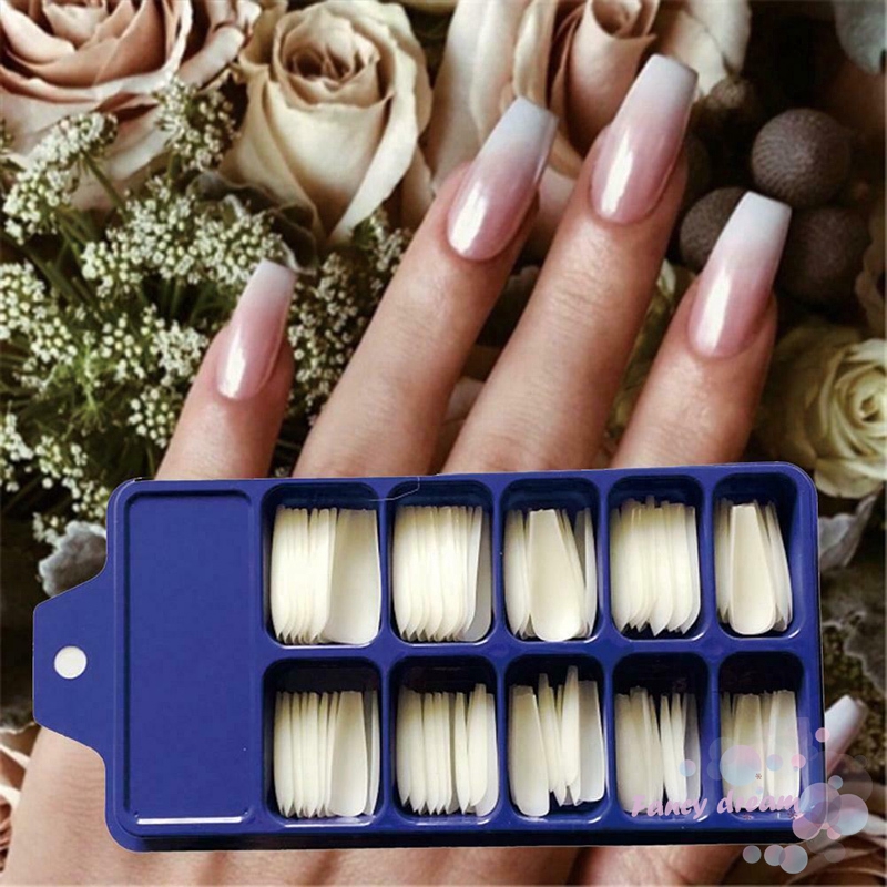 Set 100 móng giả thiết kế mẫu hoa văn DIY