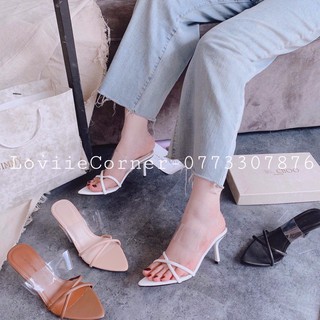 DÉP CAO GÓT 5CM LOVIIECORNER - GUỐC NỮ GÓT NHỌN ĐẾ VUÔNG - GUỐC CAO GÓT THỜI TRANG D201248