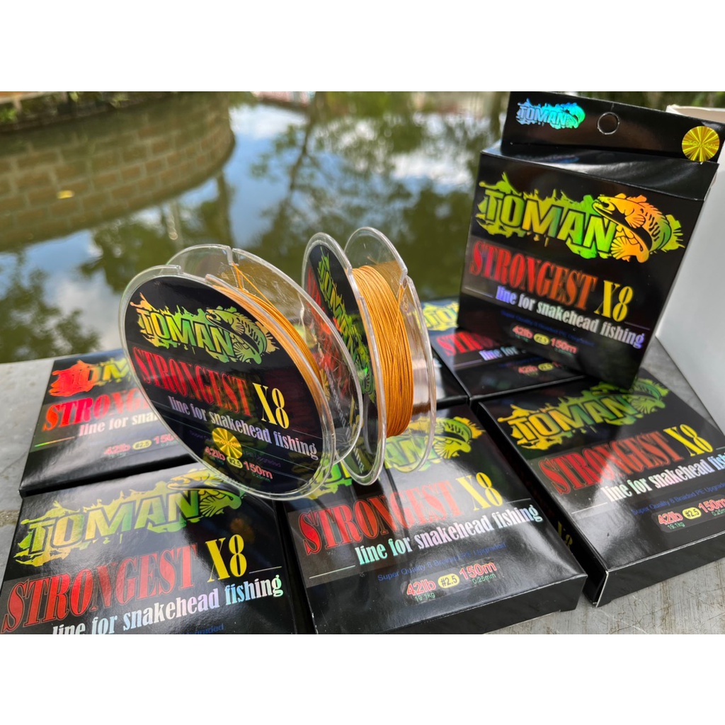 Dây dù PE Toman strongest X8 150m Thái Lan chuyên câu lure